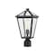 Z-Lite Talbot 1 Light Outdoor Post Mount Fixture, Black & Clear Beveled 579PHMR-BK - alternate 1